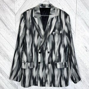 J. Lindeberg Dorian Blazer Mens US 40R (EU50R) Linen Blend Double Breasted NWT